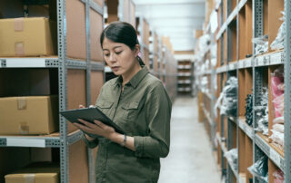 woman holding a clipboard